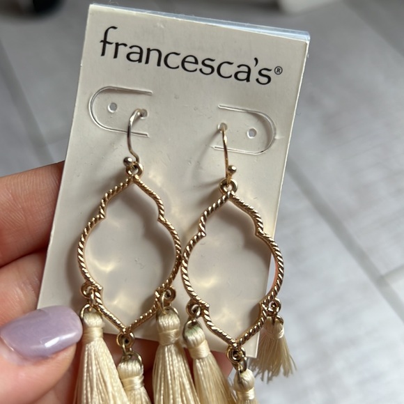 Francesca’s Gold Tassel Earrings - Picture 4 of 4
